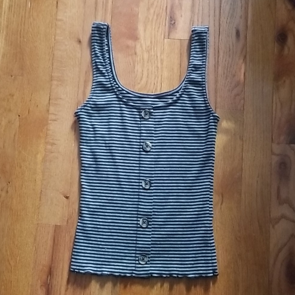 Aeropostale black striped tank top